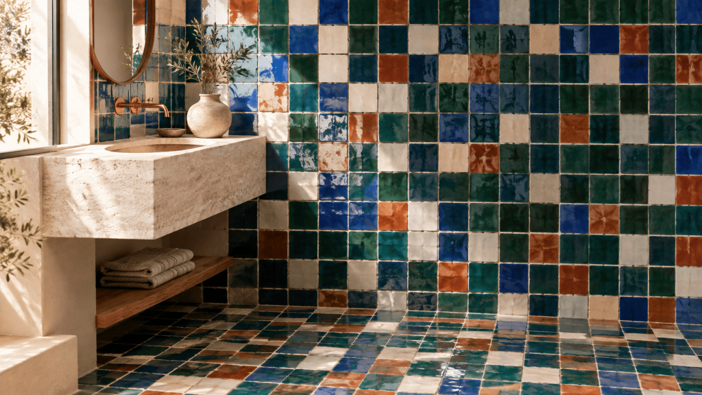 Carrelage salle de bains zellige