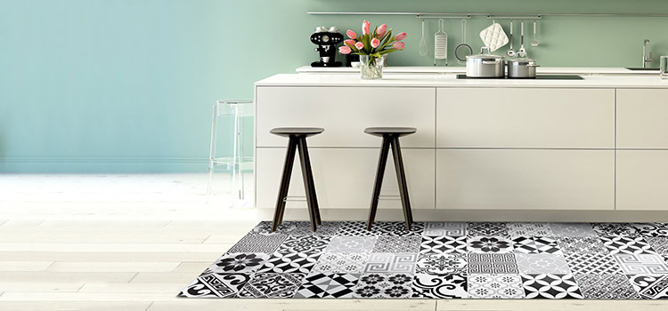 Carreaux de ciment dans une cuisine design