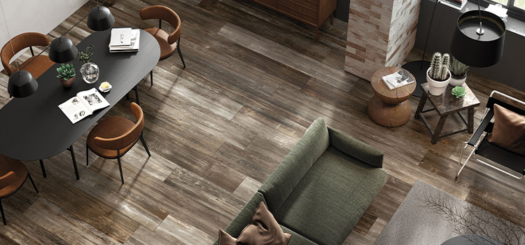 carrelage imitation parquet au sol