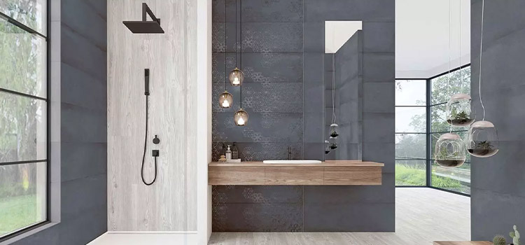 salle de bains avec douche italienne