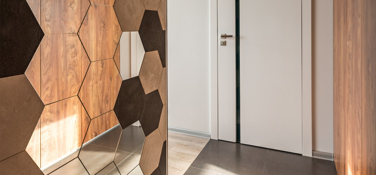 Carrelage hexagonal effet miroir