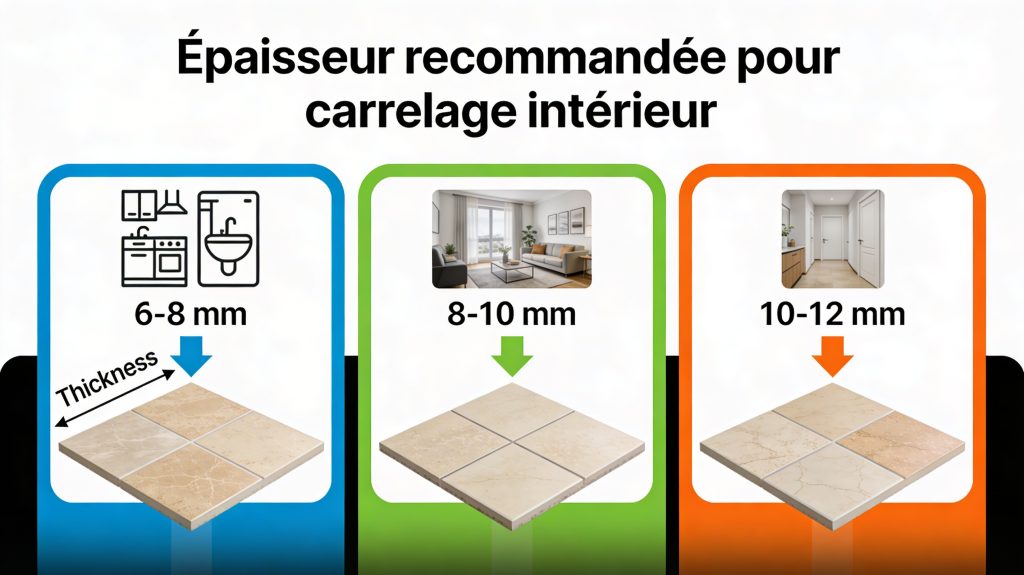 épaisseur carrelage intérieur
